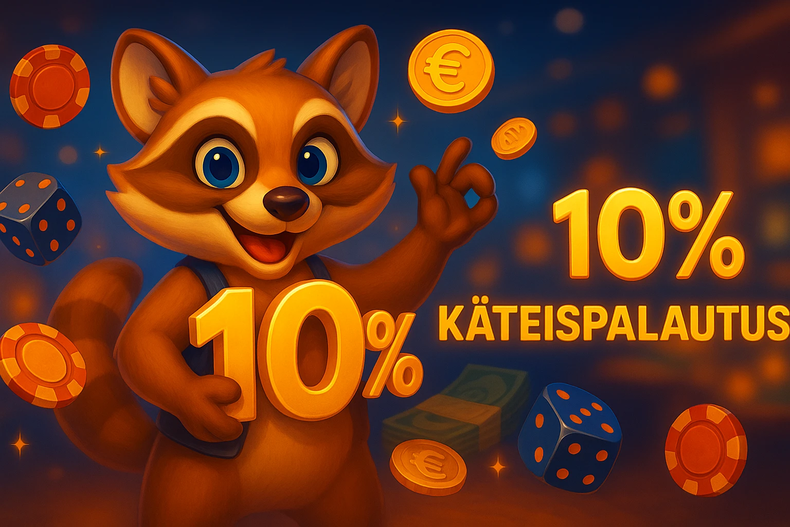 10% KÄTEISPALAUTUS