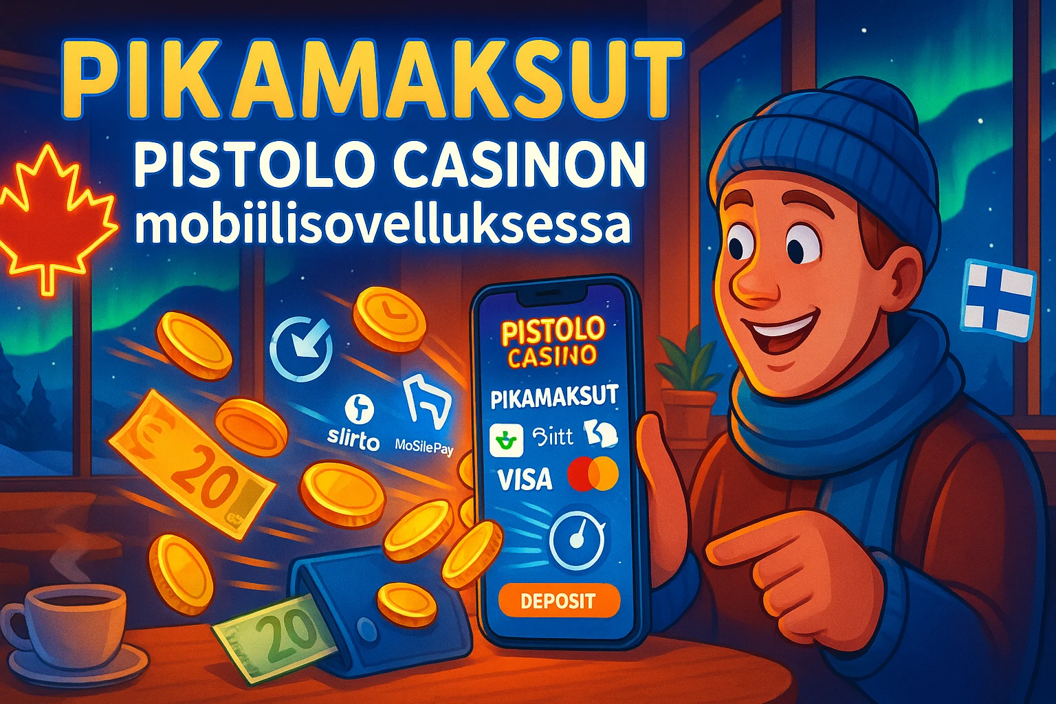 Pikamaksut Pistolo Casinon mobiilisovelluksessa
